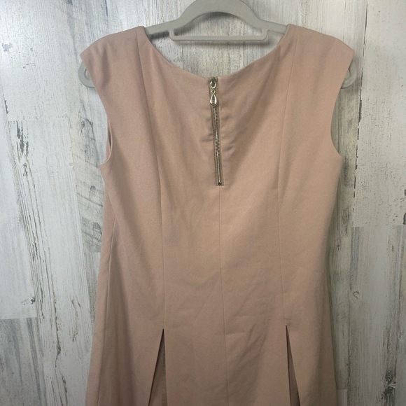 Chico’s Black Label Womens Size 0 US 4 Tan High Slit Crepe Tunic Blouse Top - Picture 8 of 8